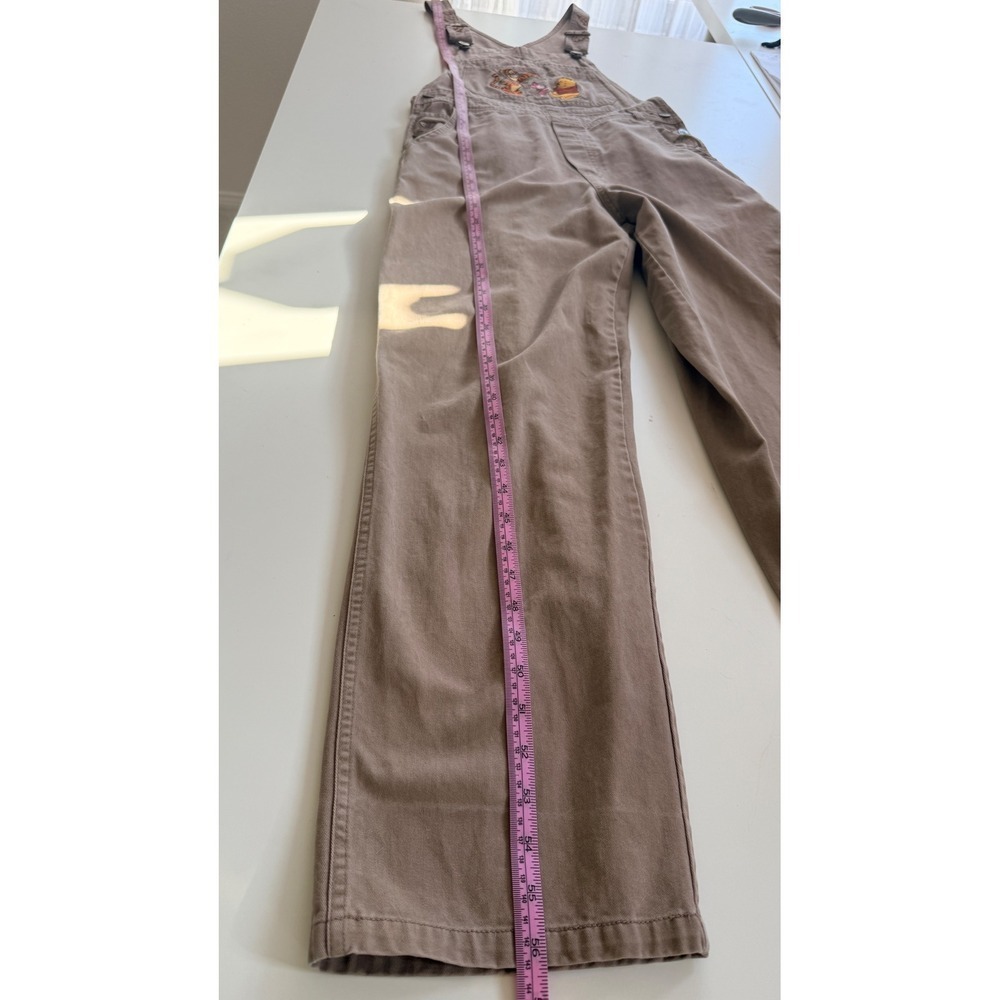 Disney Catalog Vintage Winnie the Pooh Embroidered Overalls Tan Brown Women S - Picture 9 of 16